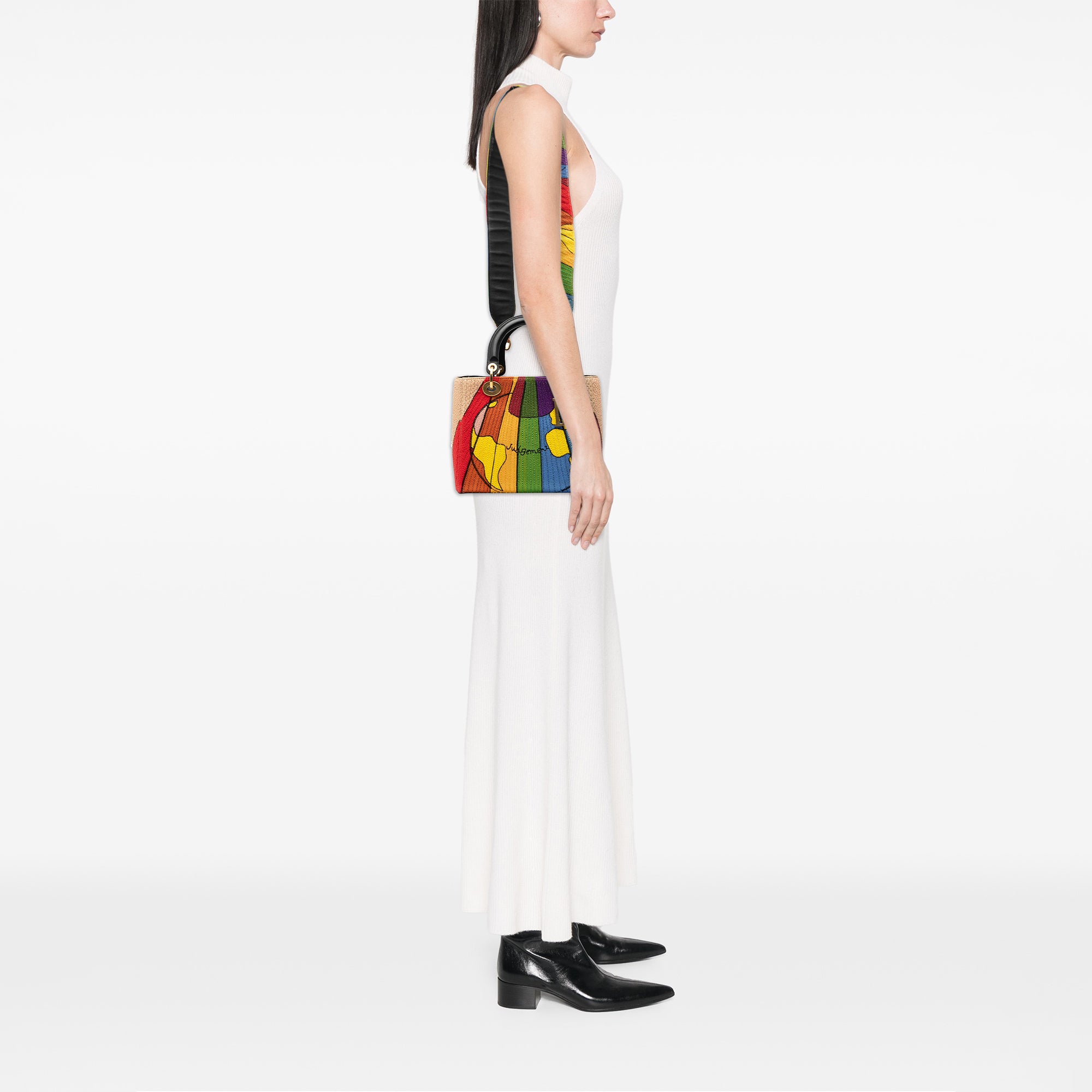 Medium Canvas Beaded and Embroidered Tarot Judgment Lady Dior