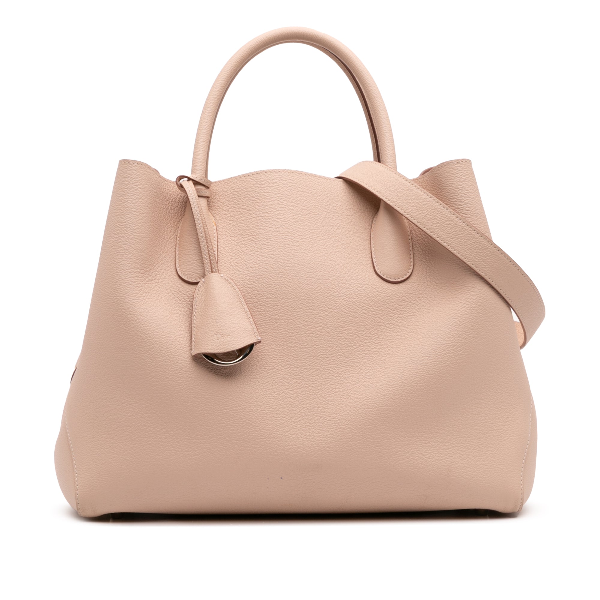 Large Supple Grained Calfskin Open Bar Tote