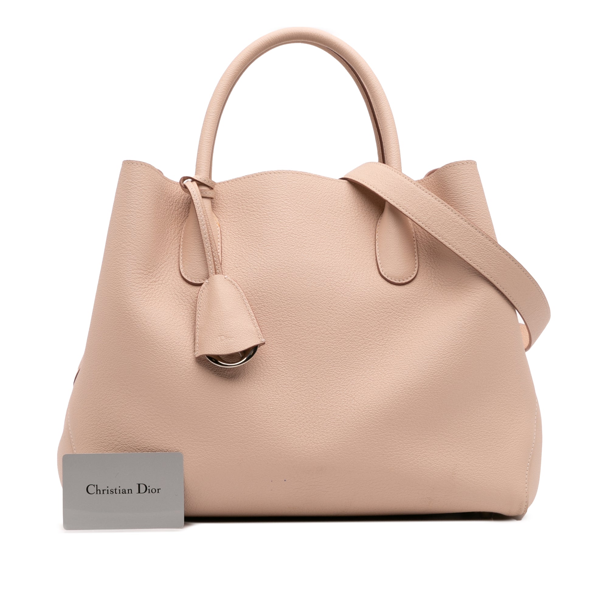 Large Supple Grained Calfskin Open Bar Tote