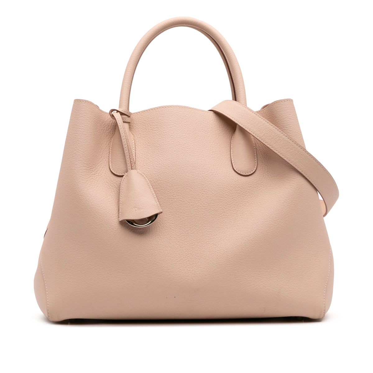 Large Supple Grained Calfskin Open Bar Tote