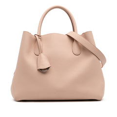 Large Supple Grained Calfskin Open Bar Tote