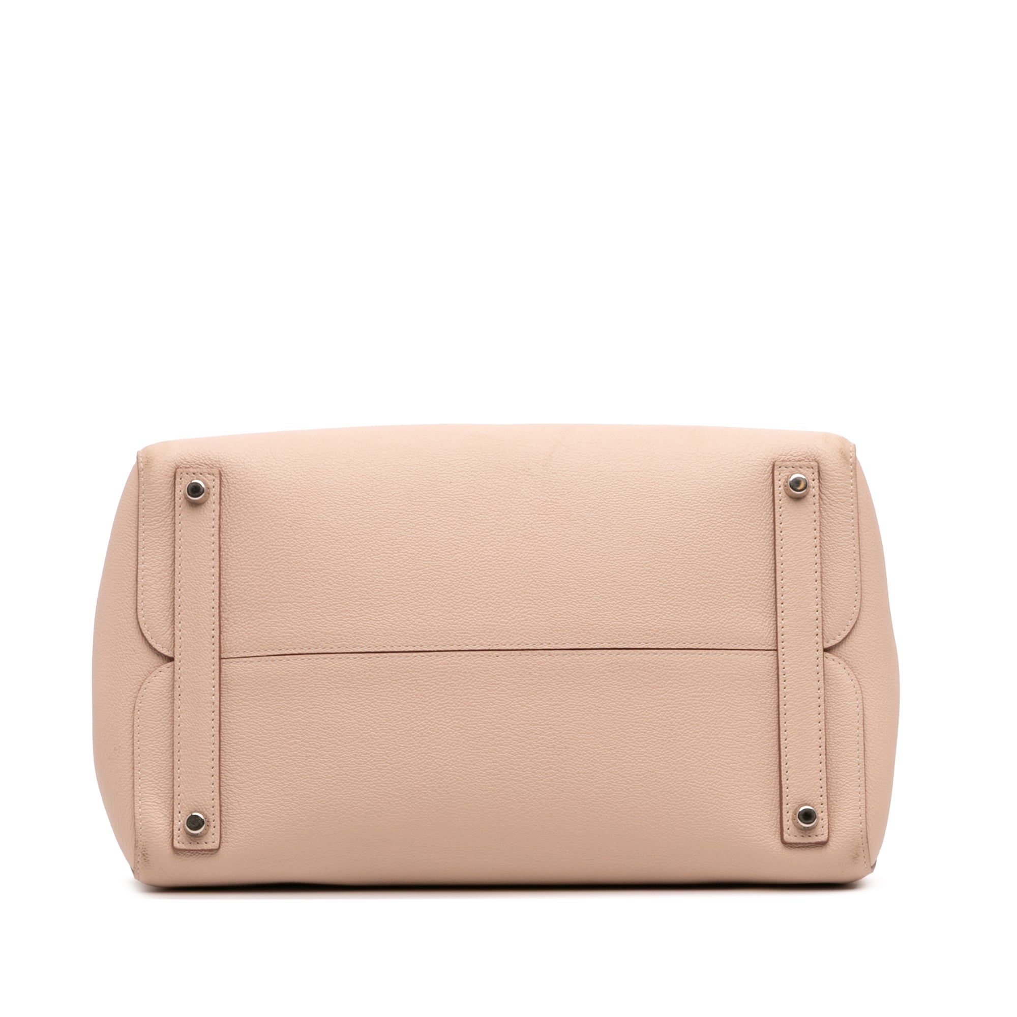 Large Supple Grained Calfskin Open Bar Tote