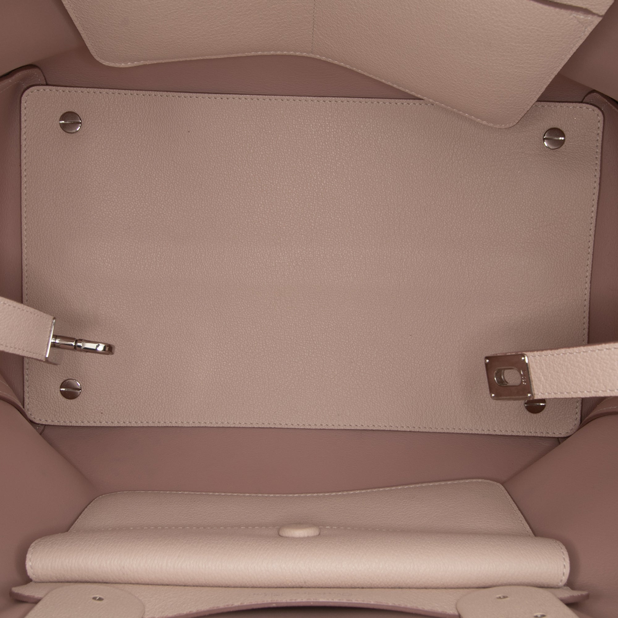 Large Supple Grained Calfskin Open Bar Tote