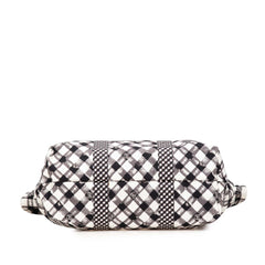 Printed Canvas Gingham Weekender Tote