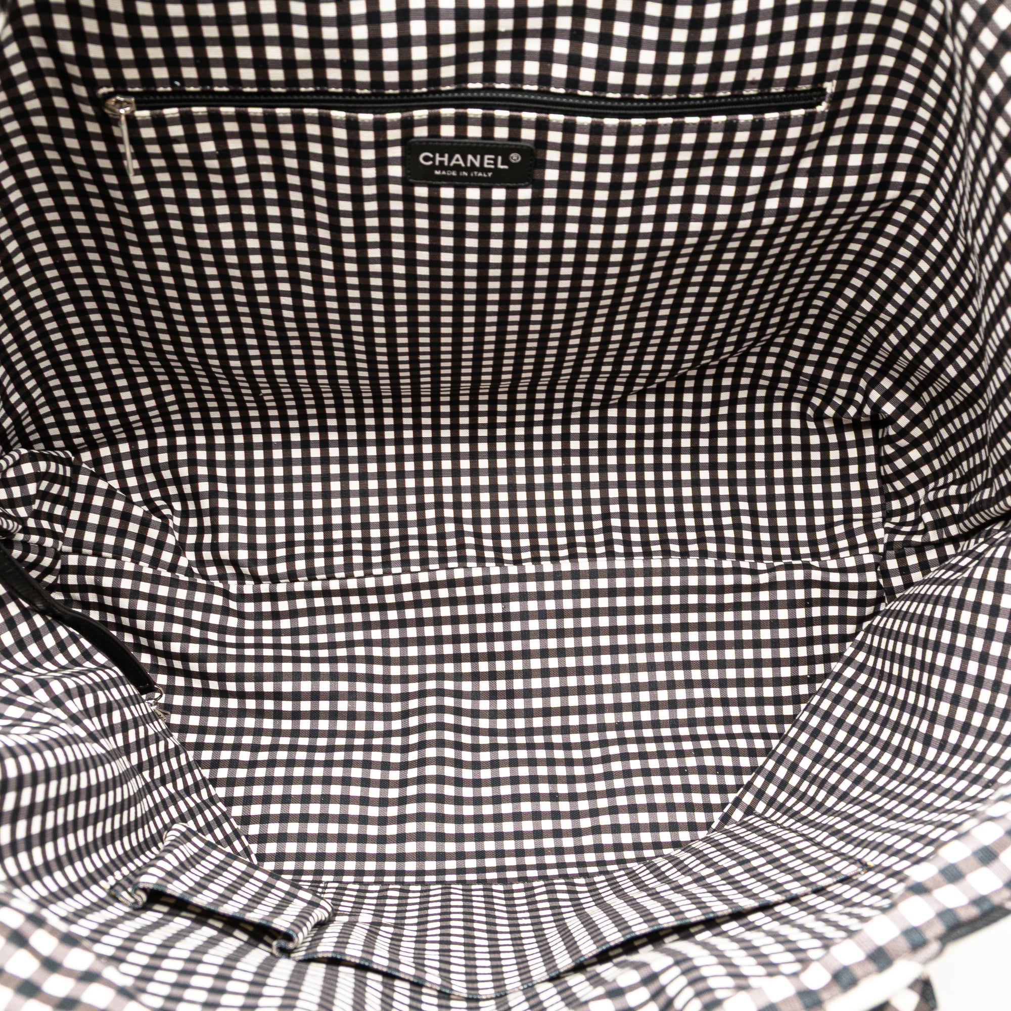 Printed Canvas Gingham Weekender Tote