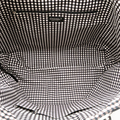 Printed Canvas Gingham Weekender Tote