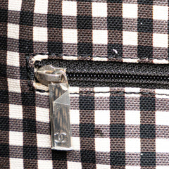 Printed Canvas Gingham Weekender Tote