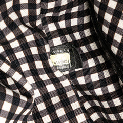 Printed Canvas Gingham Weekender Tote
