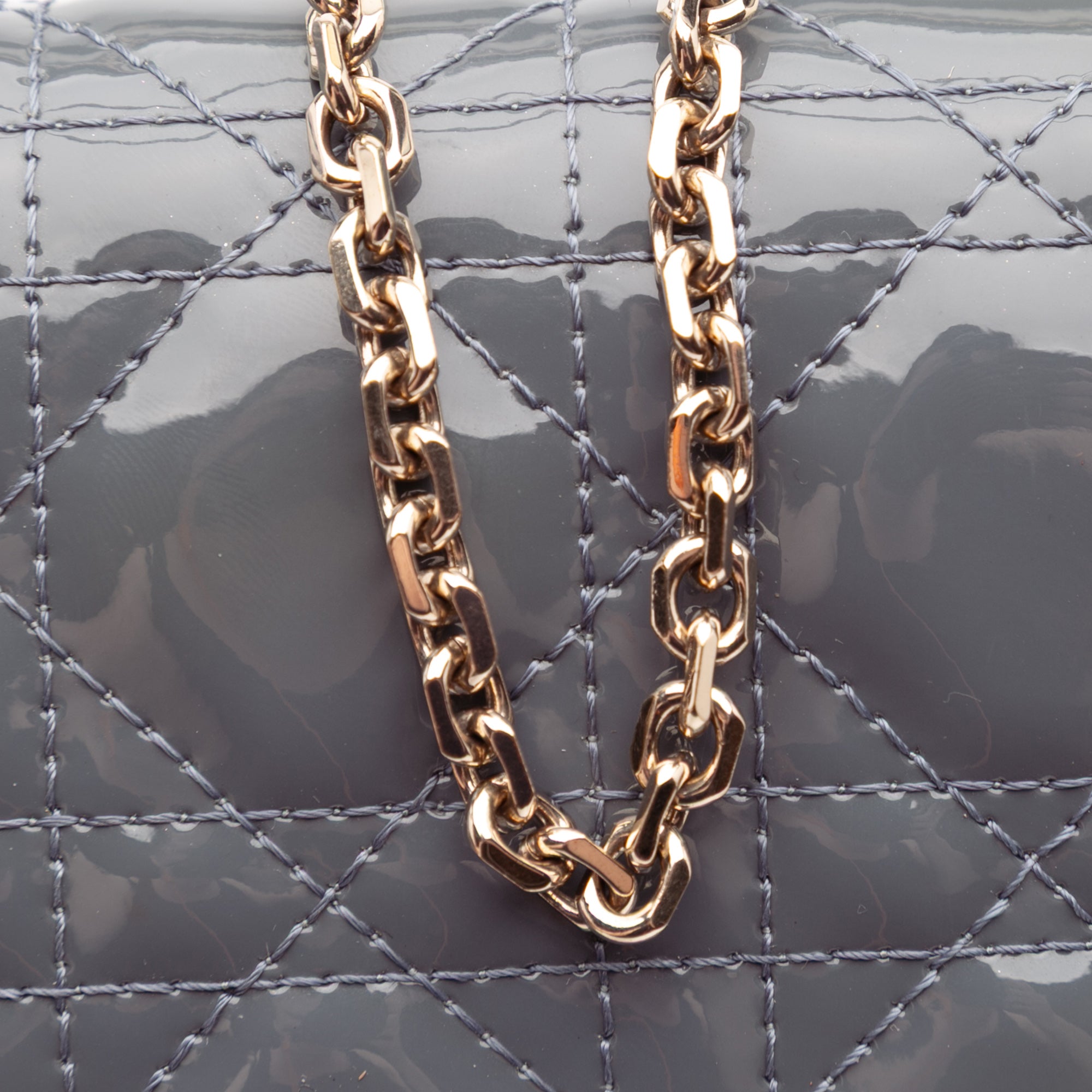 Patent Cannage Lady Dior Wallet On Chain
