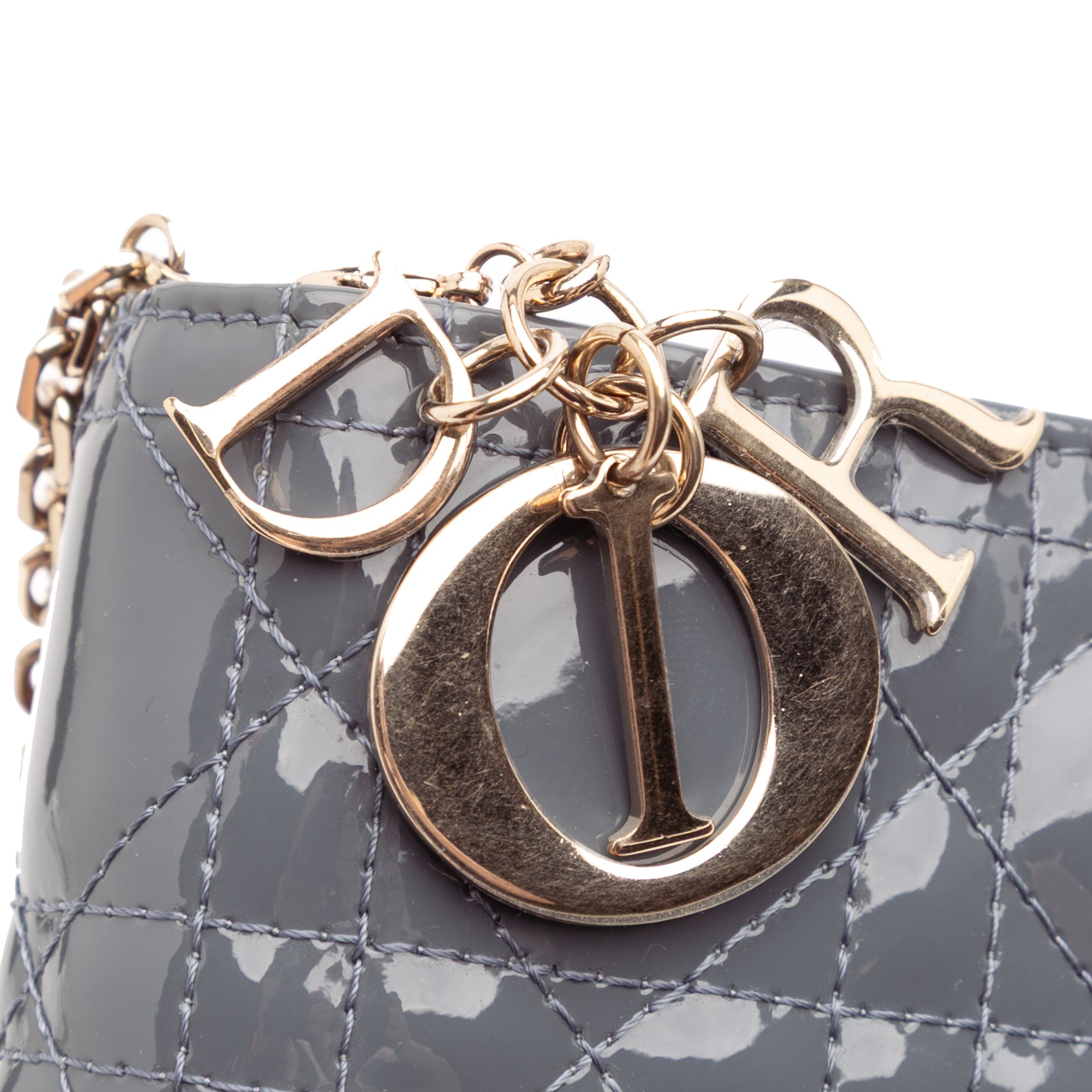Patent Cannage Lady Dior Wallet On Chain