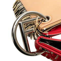 Zucca Leather and Raffia Triplette Clutch