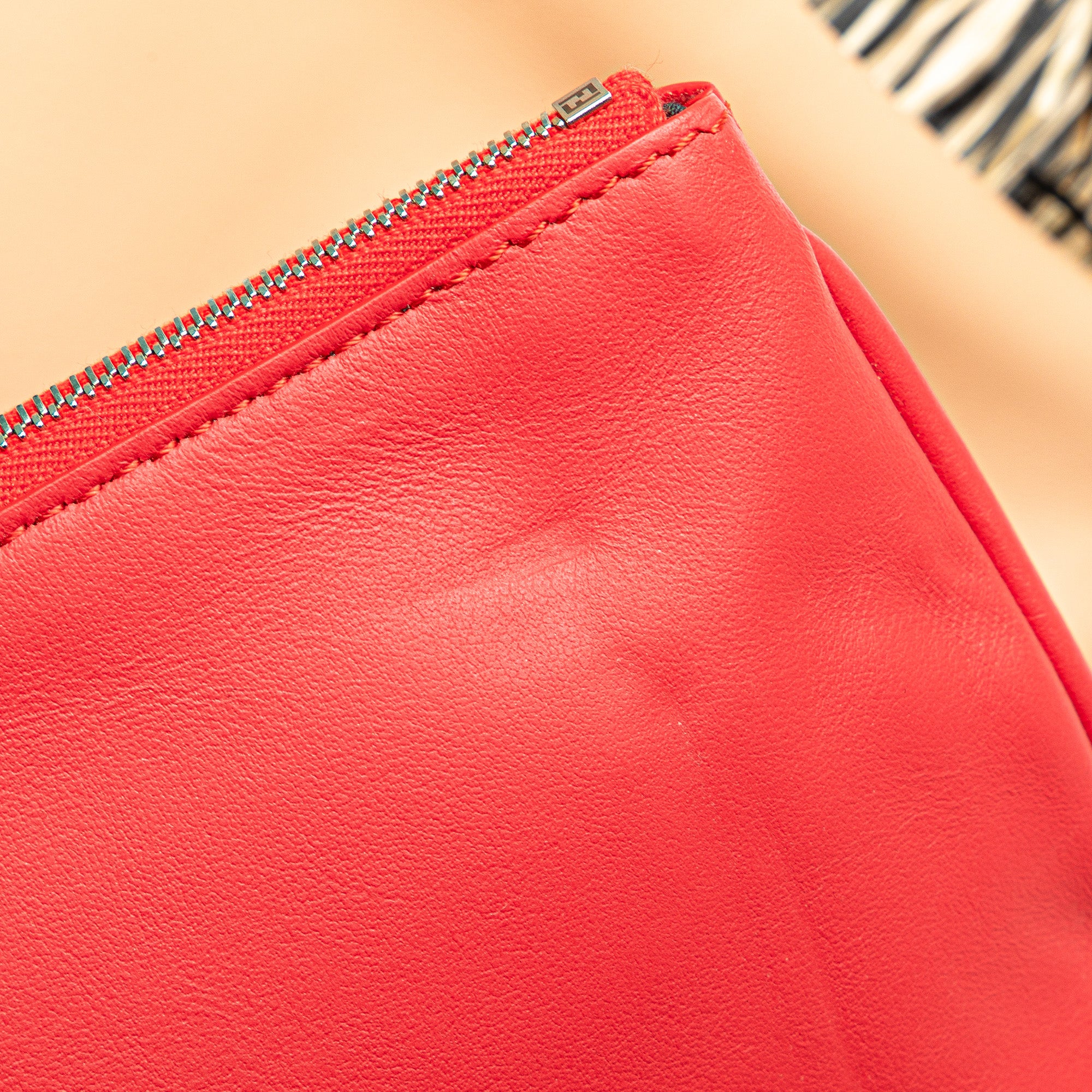 Zucca Leather and Raffia Triplette Clutch