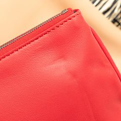 Zucca Leather and Raffia Triplette Clutch