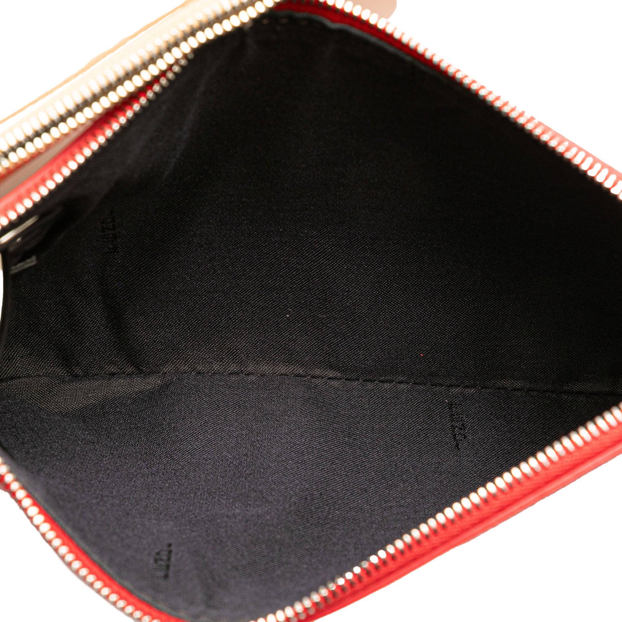 Zucca Leather and Raffia Triplette Clutch