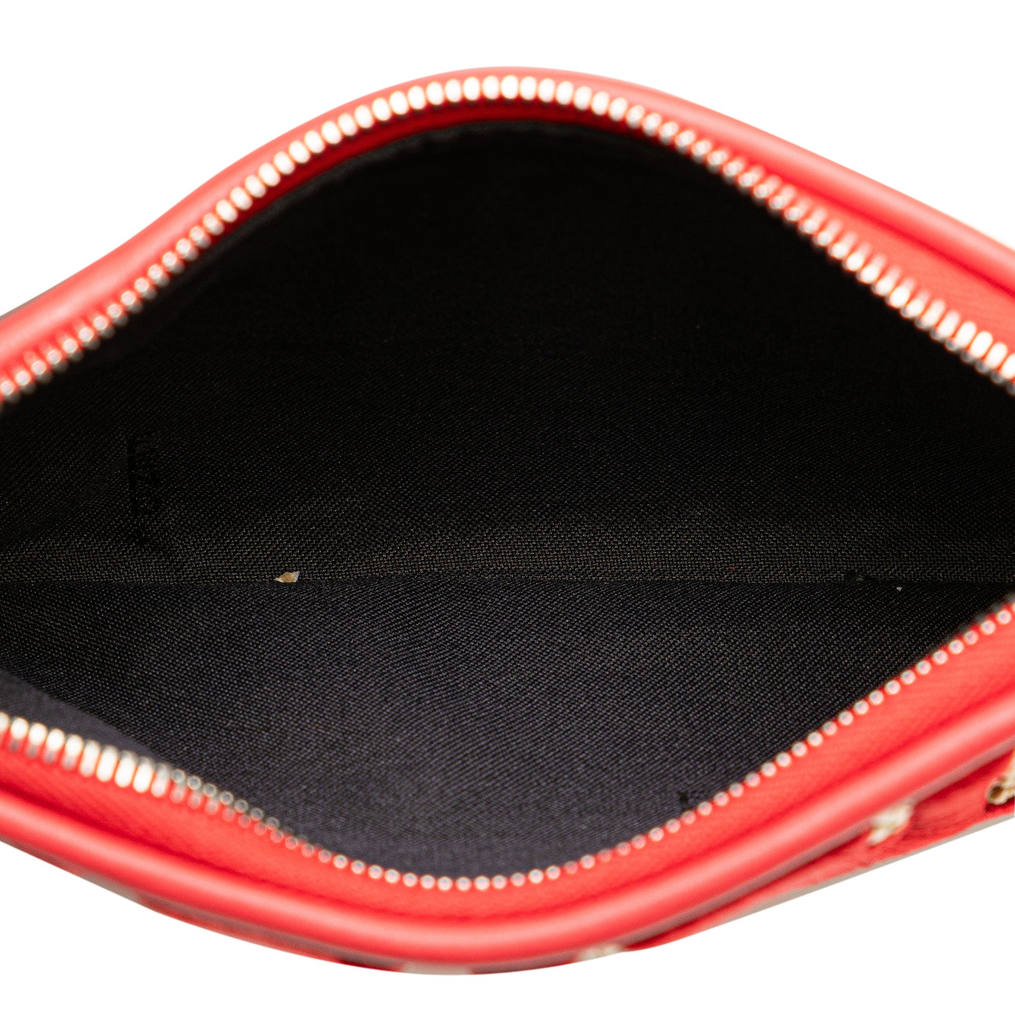 Zucca Leather and Raffia Triplette Clutch