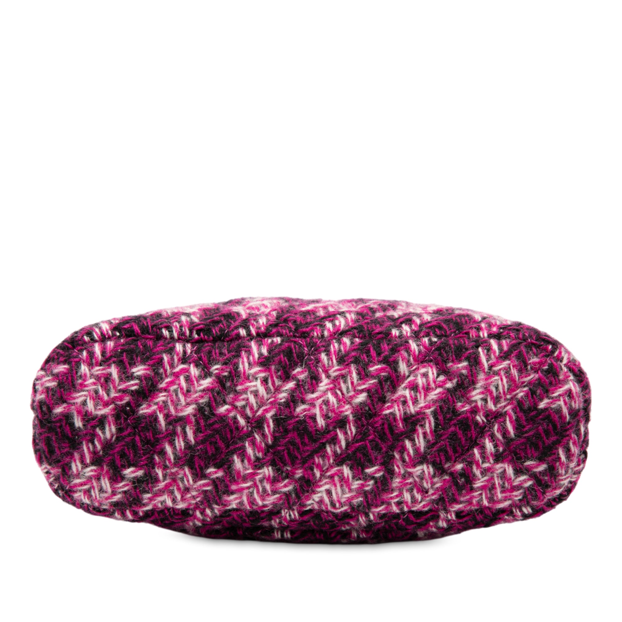 CC Tweed Houndstooth Clutch On Chain