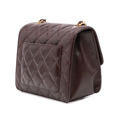 Mini Quilted Shiny Lambskin Single Flap