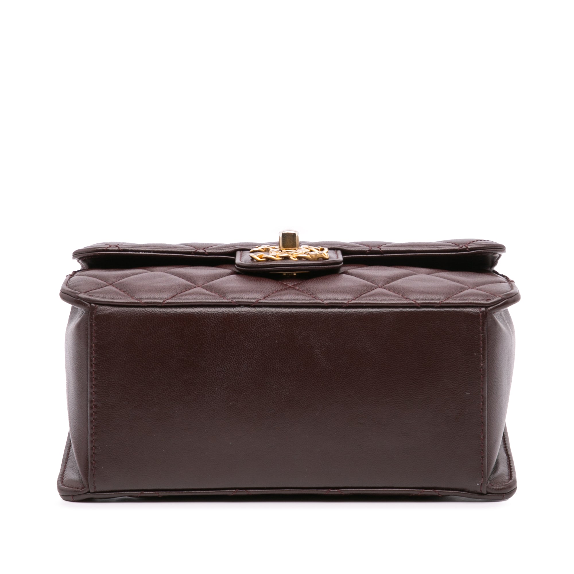 Mini Quilted Shiny Lambskin Single Flap