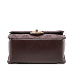 Mini Quilted Shiny Lambskin Single Flap