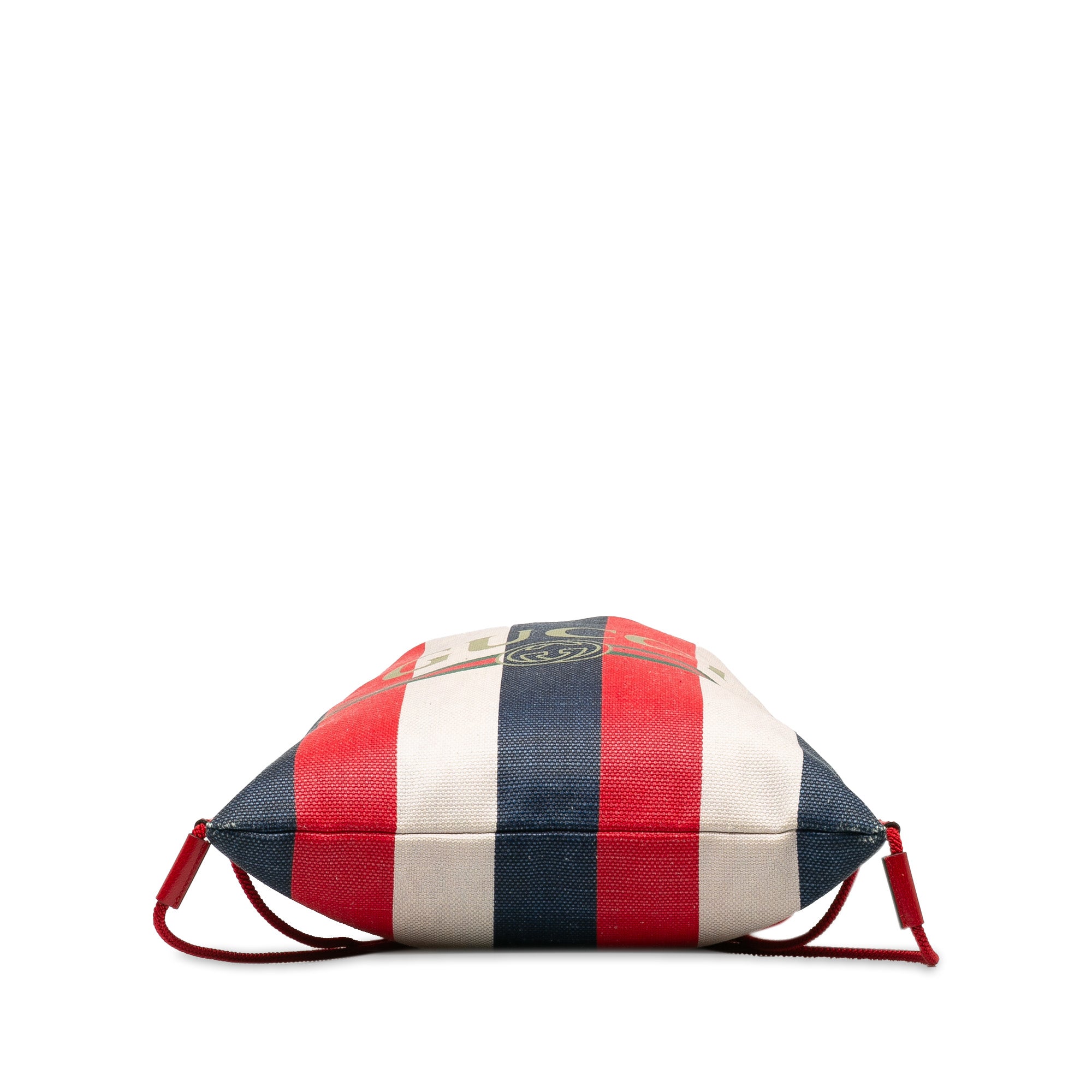 Canvas Sylvie Stripe Logo Drawstring Backpack