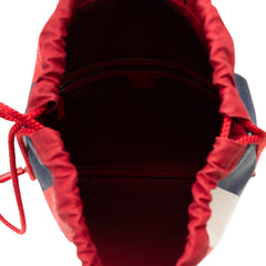 Canvas Sylvie Stripe Logo Drawstring Backpack