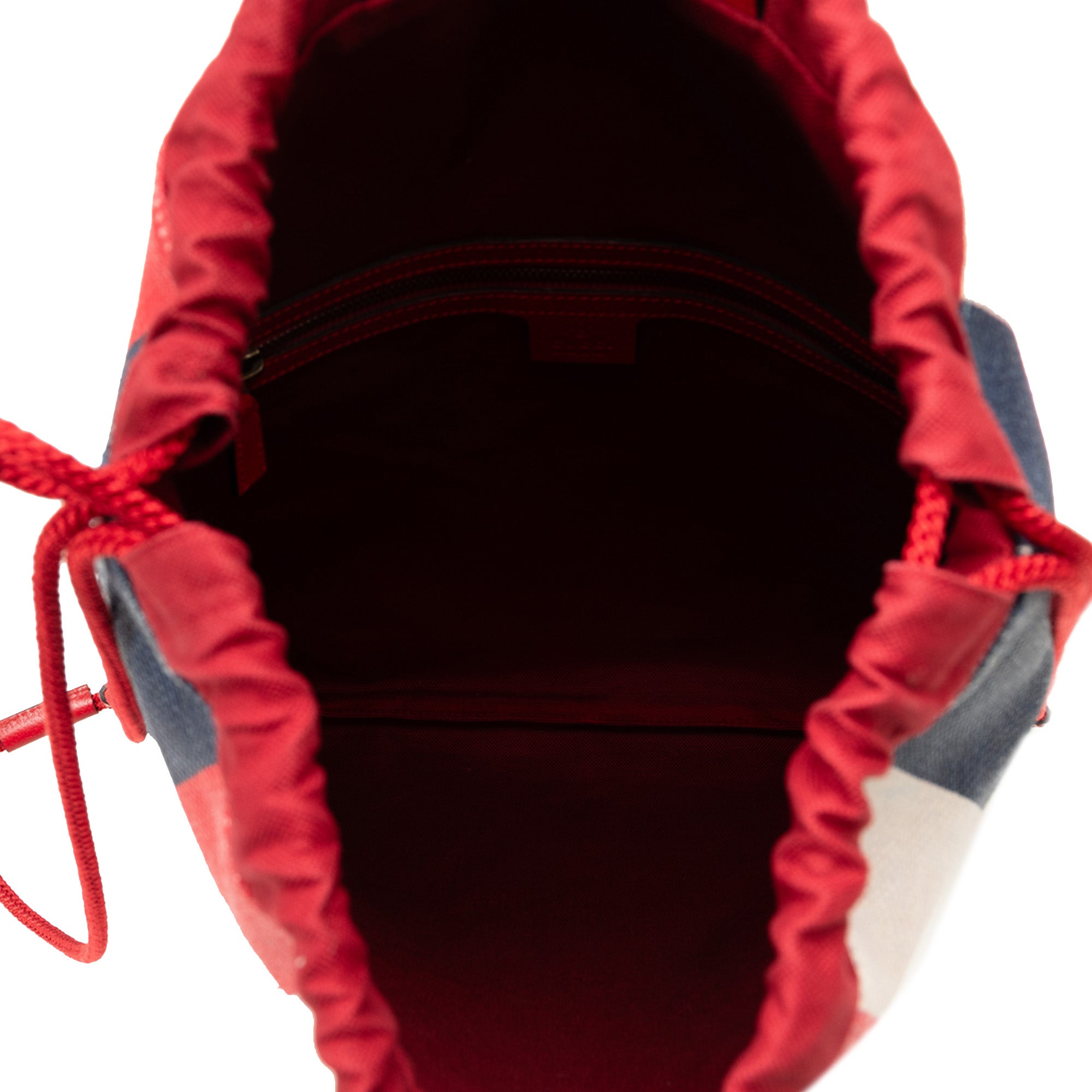 Canvas Sylvie Stripe Logo Drawstring Backpack