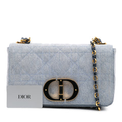 Medium Denim Macrocannage Caro Bag