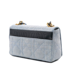 Medium Denim Macrocannage Caro Bag