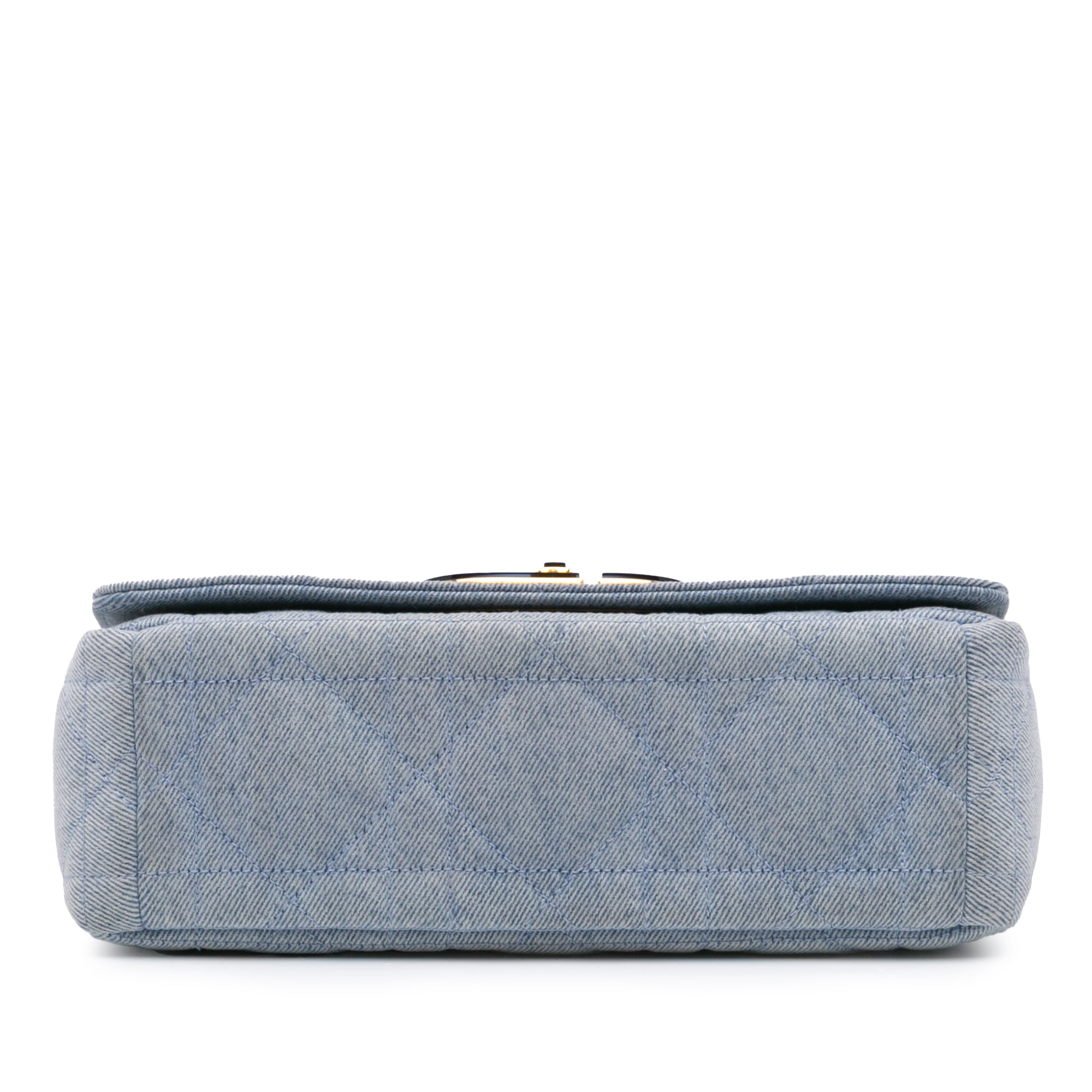 Medium Denim Macrocannage Caro Bag