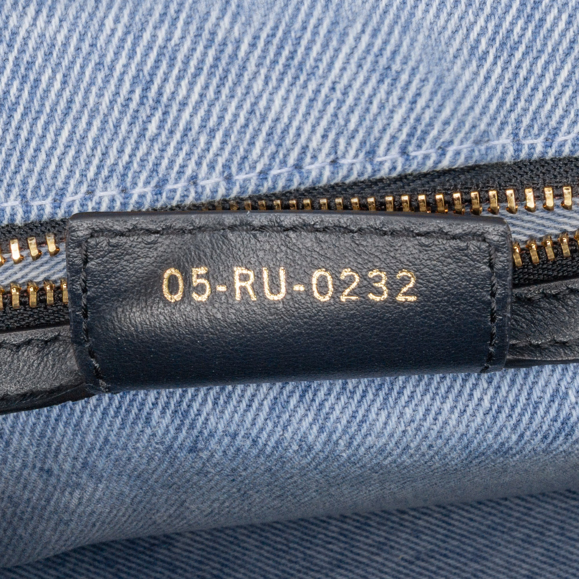 Medium Denim Macrocannage Caro Bag