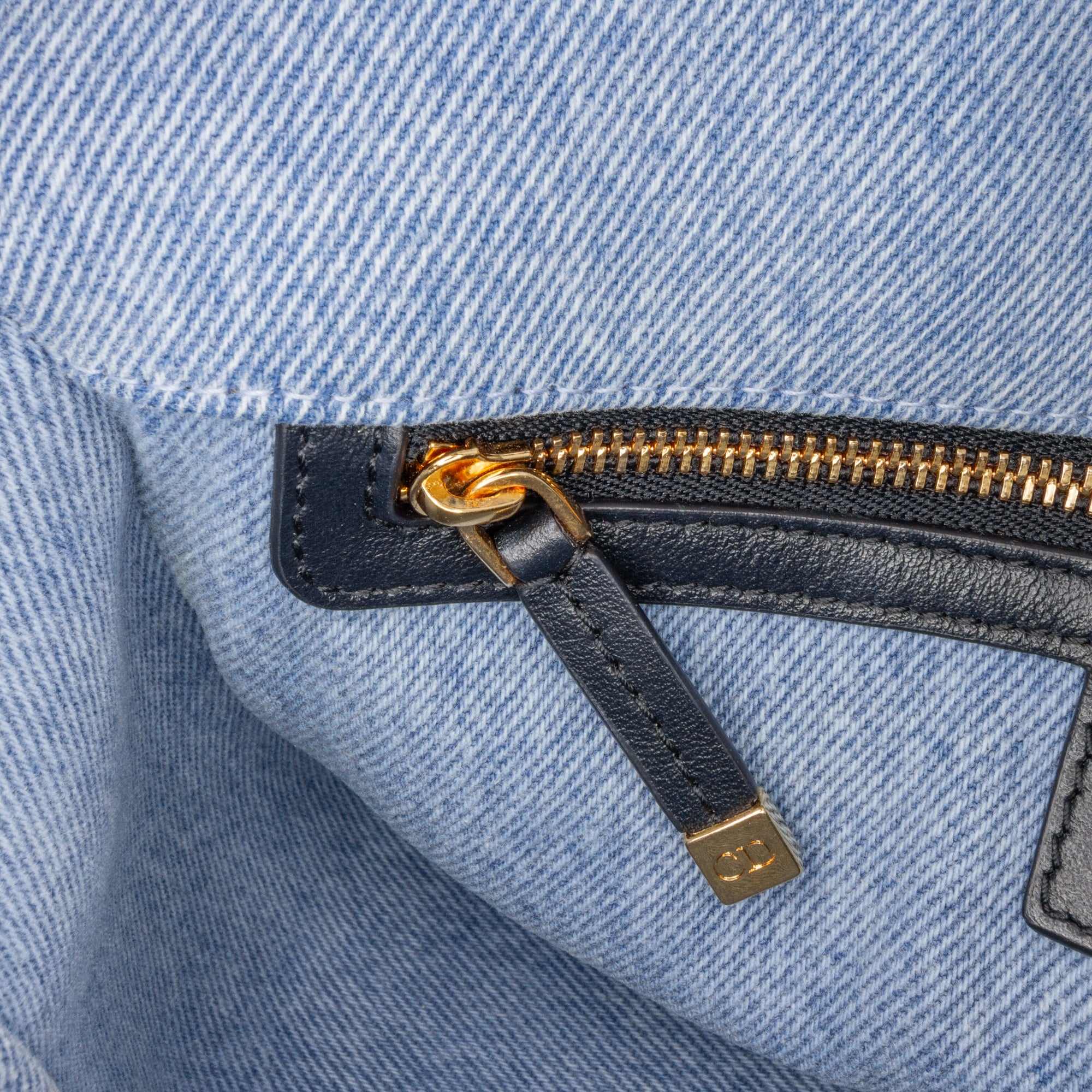 Medium Denim Macrocannage Caro Bag
