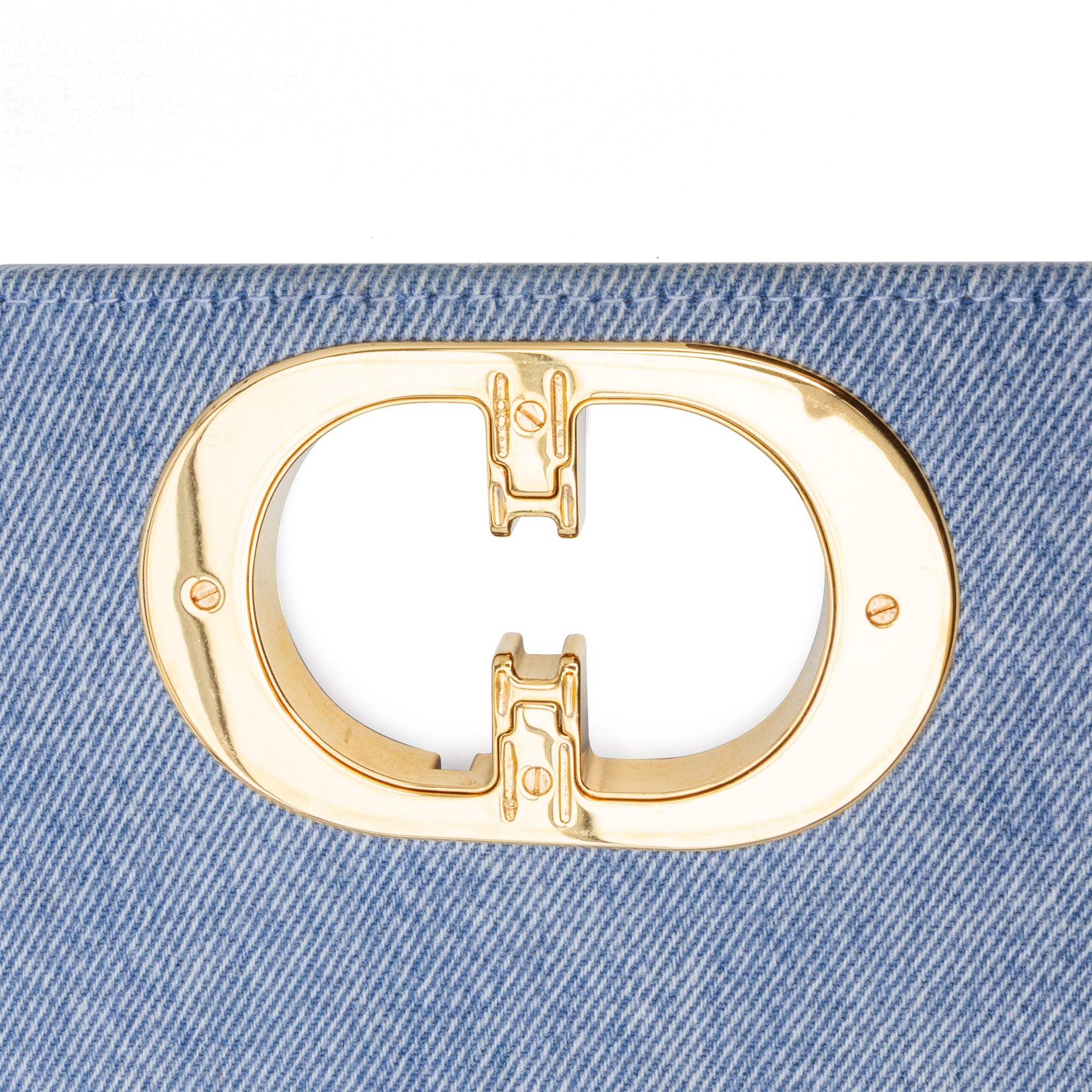Medium Denim Macrocannage Caro Bag