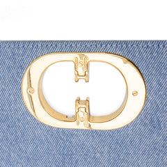 Medium Denim Macrocannage Caro Bag