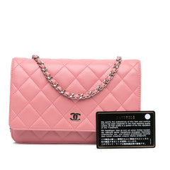 CC Quilted Lambskin Wallet On Chain