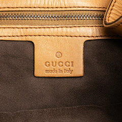 Suede and GG Canvas Nailhead Drawstring Hobo