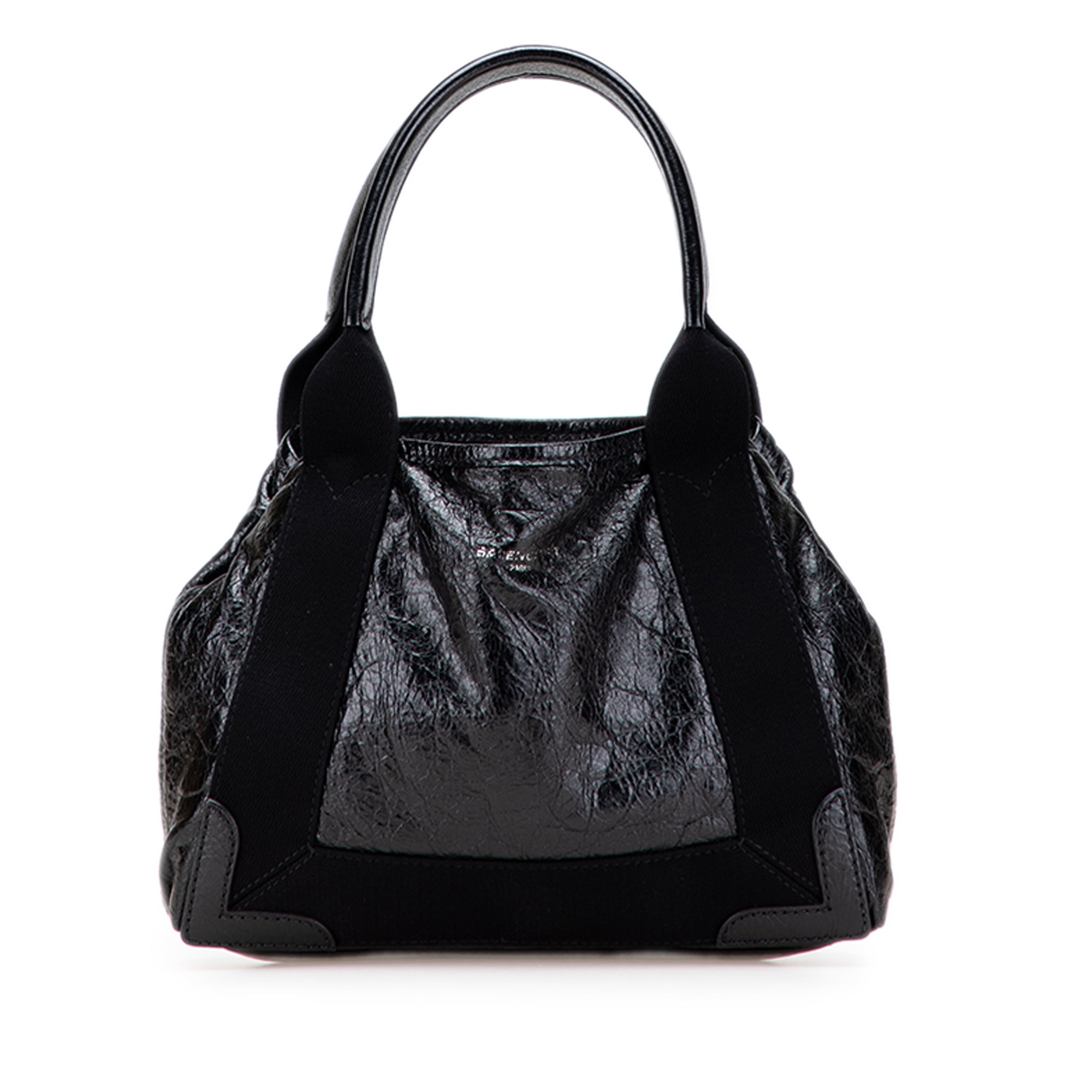 Leather Navy Cabas Tote XS