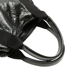 Leather Navy Cabas Tote XS
