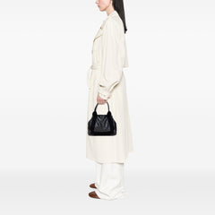 Leather Navy Cabas Tote XS