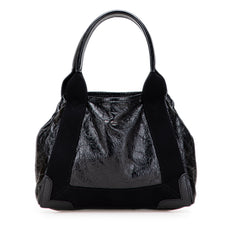 Leather Navy Cabas Tote XS