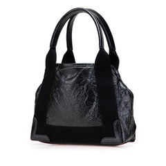 Leather Navy Cabas Tote XS