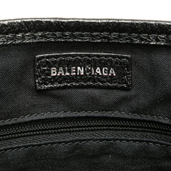 Leather Navy Cabas Tote XS