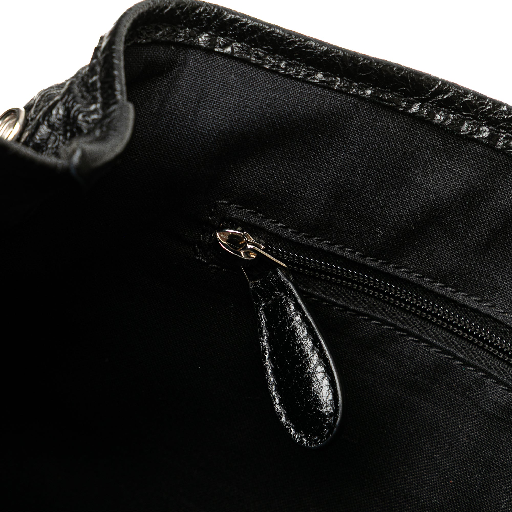 Leather Navy Cabas Tote XS