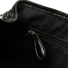 Leather Navy Cabas Tote XS