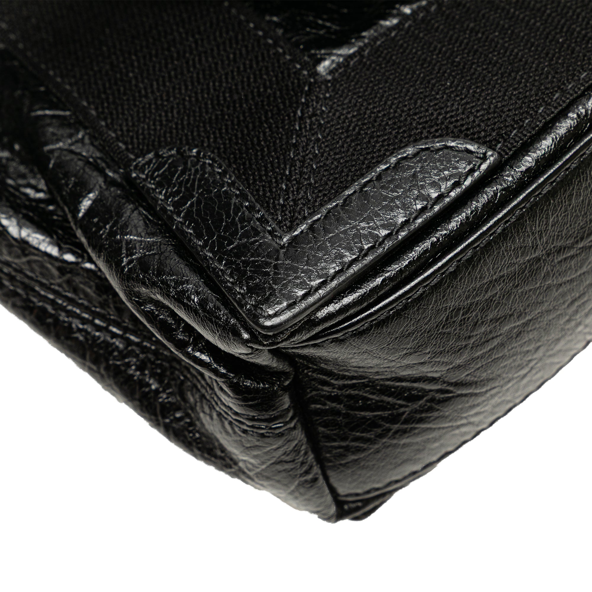 Leather Navy Cabas Tote XS