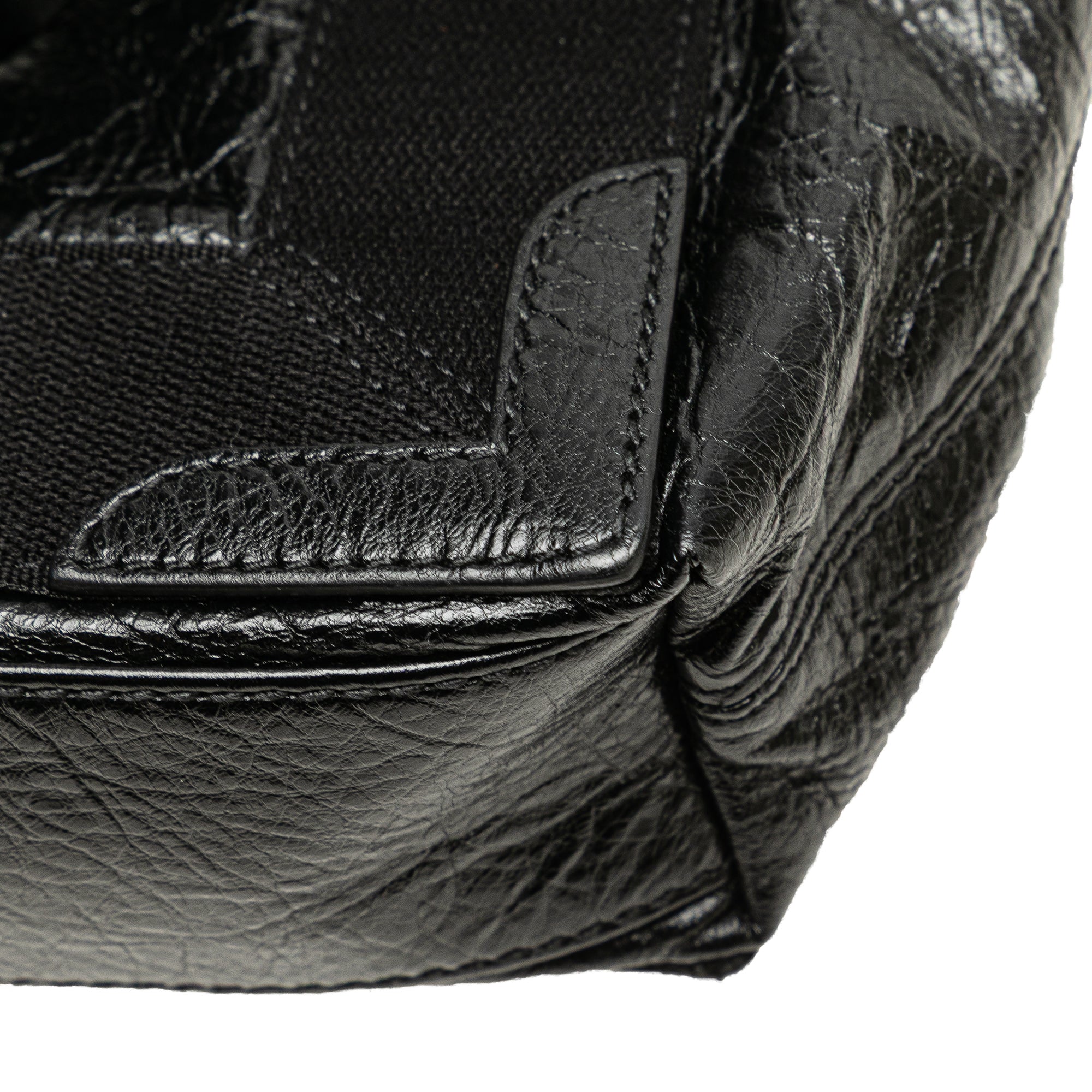 Leather Navy Cabas Tote XS