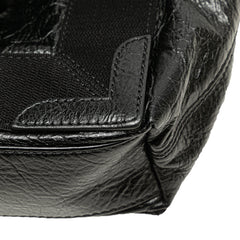 Leather Navy Cabas Tote XS