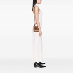 Mini Metallic Crinkled Calfskin Cannage Lady Dior