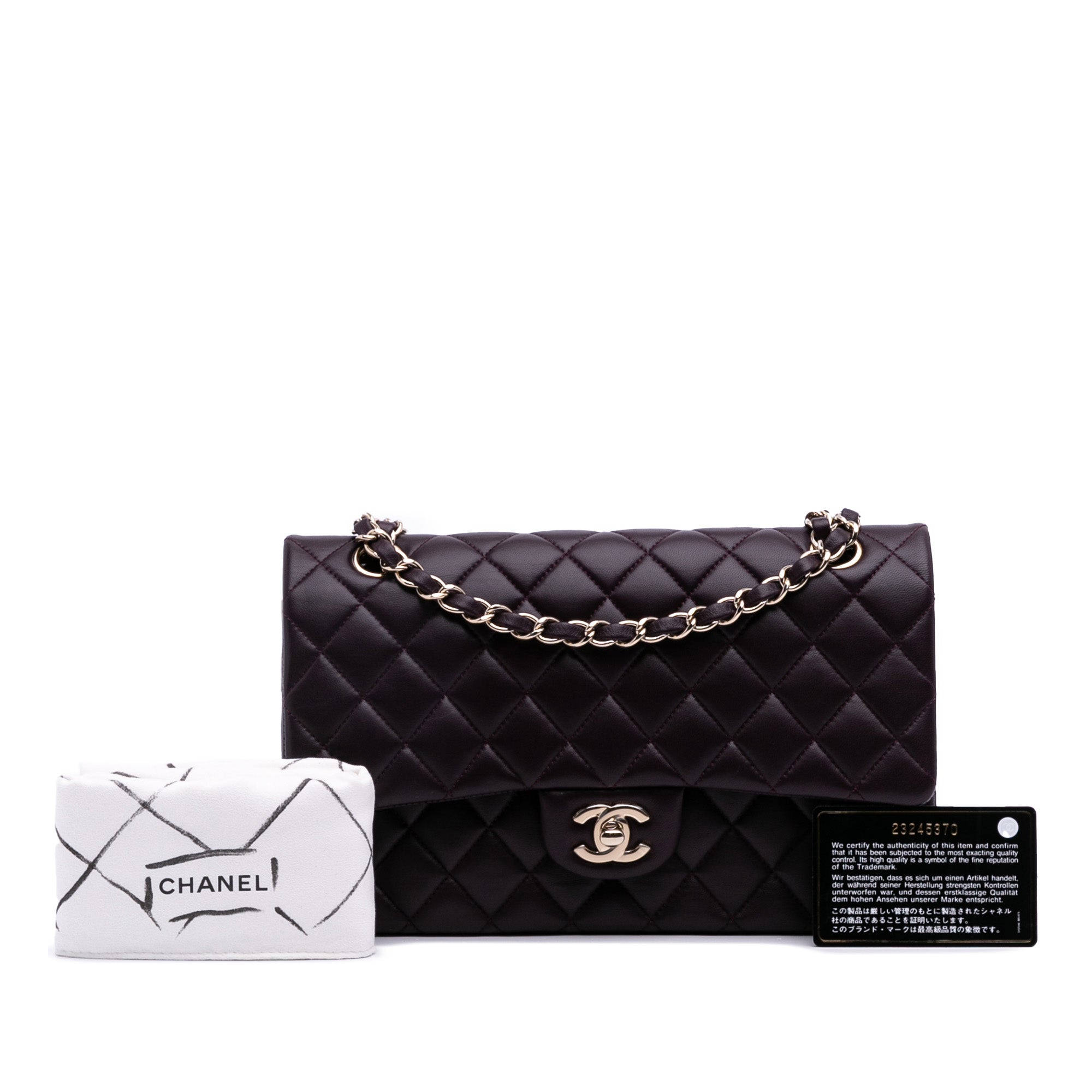 Medium Classic Lambskin Double Flap