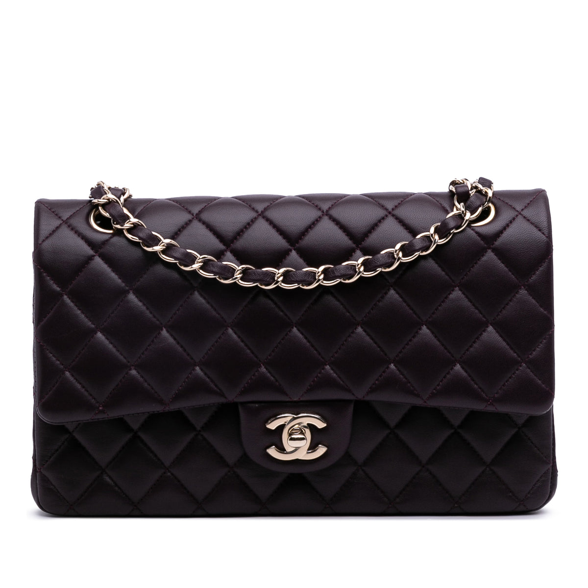 Medium Classic Lambskin Double Flap