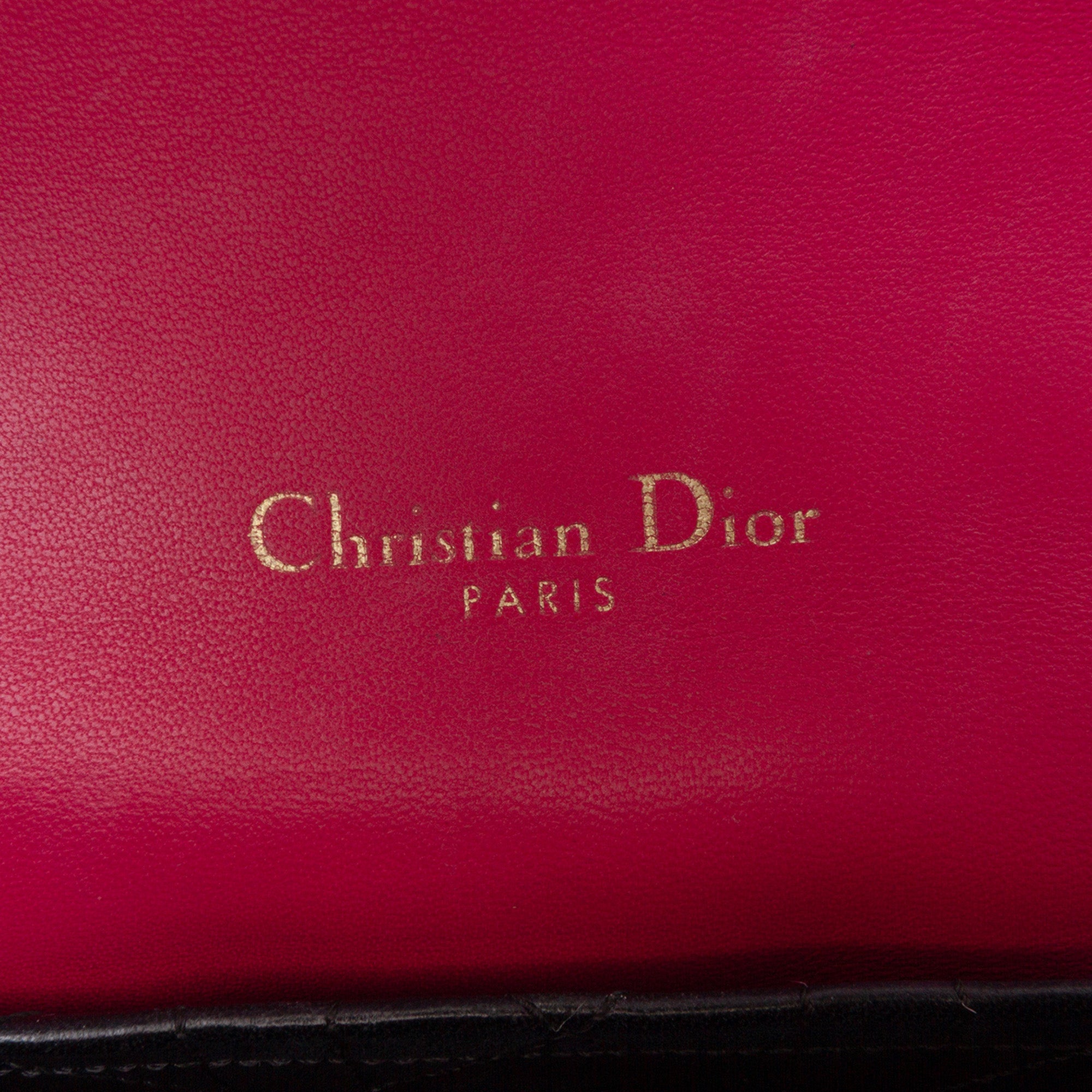 Large Lambskin Cannage Miss Dior Flap